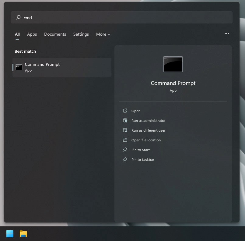 Windows 10/11 Environment Variables Start Menu Command Prompt App