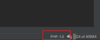 JetBrains PhpStorm Current Project PHP Version Indicator Status Bar